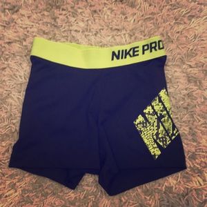 Nike pro spandex shorts